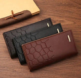 Men's Leather wallet - Textured design - 1 Pc in black and Brown