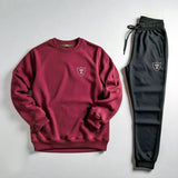 2 pcs Unisex fleece plain track suit