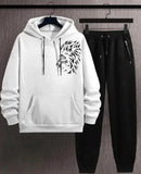 Men ' Pcs Fleece Graphic Sublimation Hoodie Track Suit -FOur Color