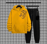 Men ' Pcs Fleece Graphic Sublimation Hoodie Track Suit -FOur Color