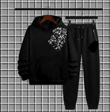 Men ' Pcs Fleece Graphic Sublimation Hoodie Track Suit -FOur Color