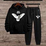 Men ' Pcs Fleece Graphic Sublimation Hoodie Track Suit -FOur Color