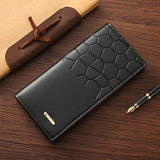 Men's Leather wallet - Textured design - 1 Pc in black and Brown